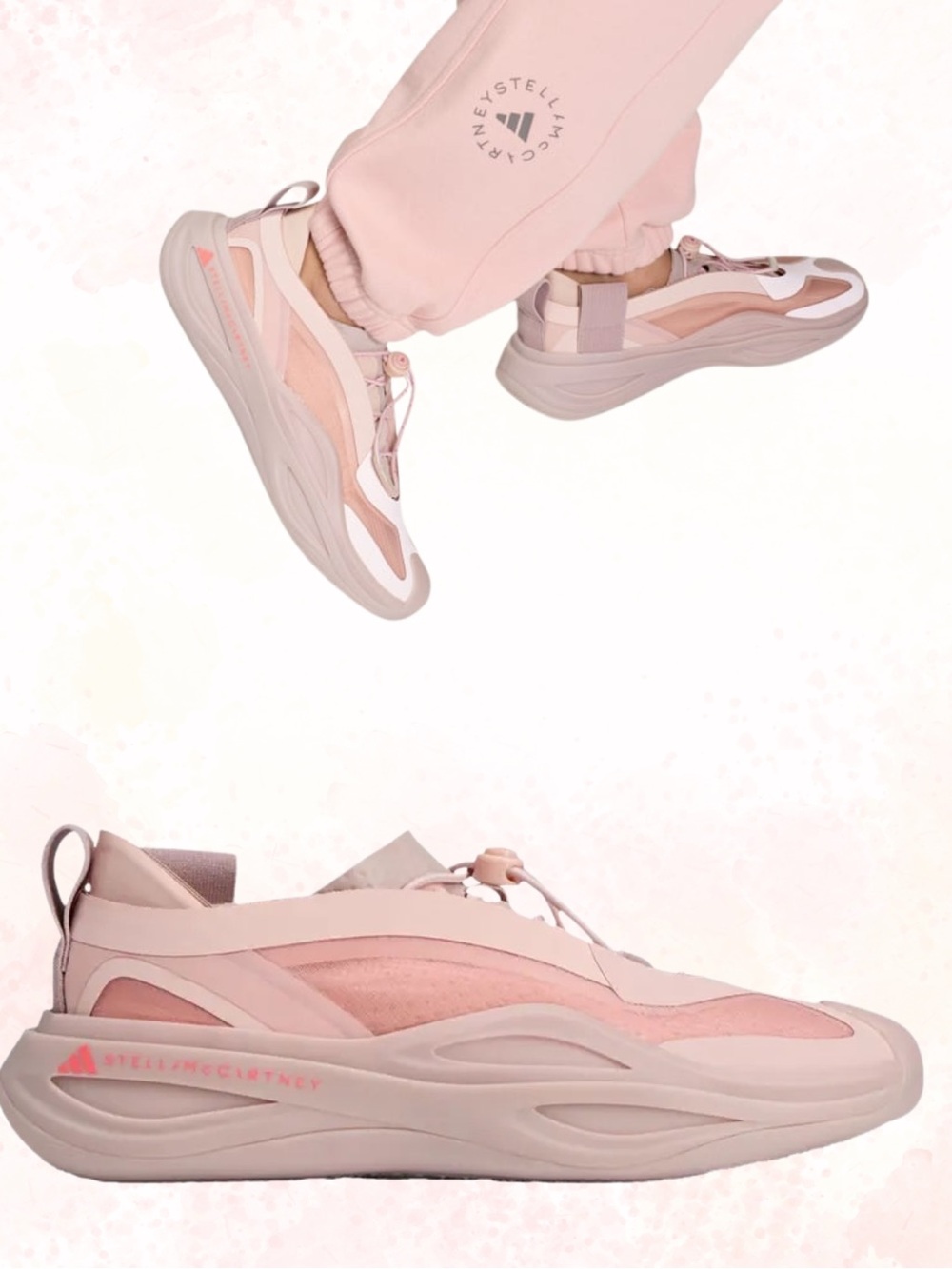 Women adidas by Stella McCartney Athleisure Sportswear Low Ground Shoes pink Sz6